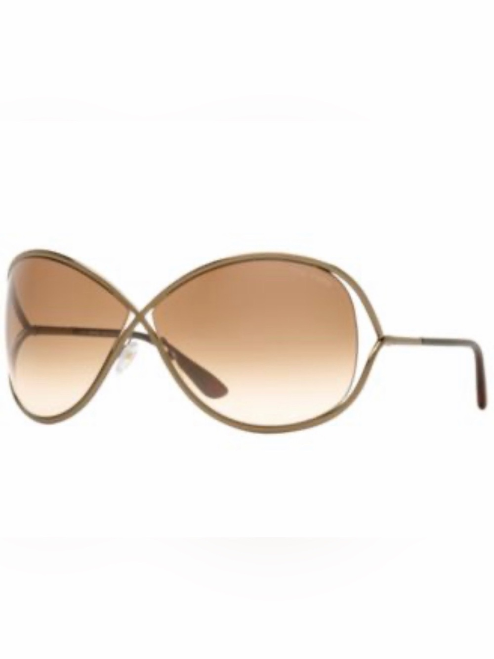 Tom Ford Miranda Women's Gold Frame Brown Gradient Oversized Sunglasses